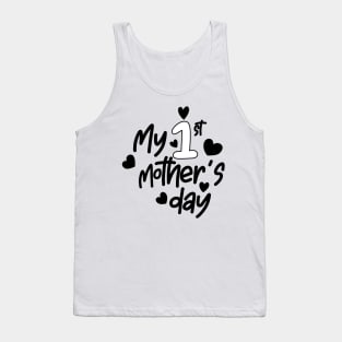 My 1st Mothers Day text template. Handwritten calligraphy Tank Top